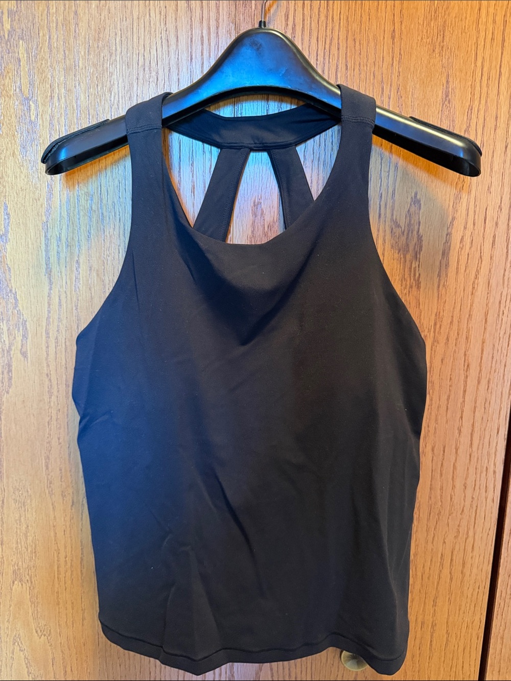 Athleta Black High-Neck Strappy Back Tank